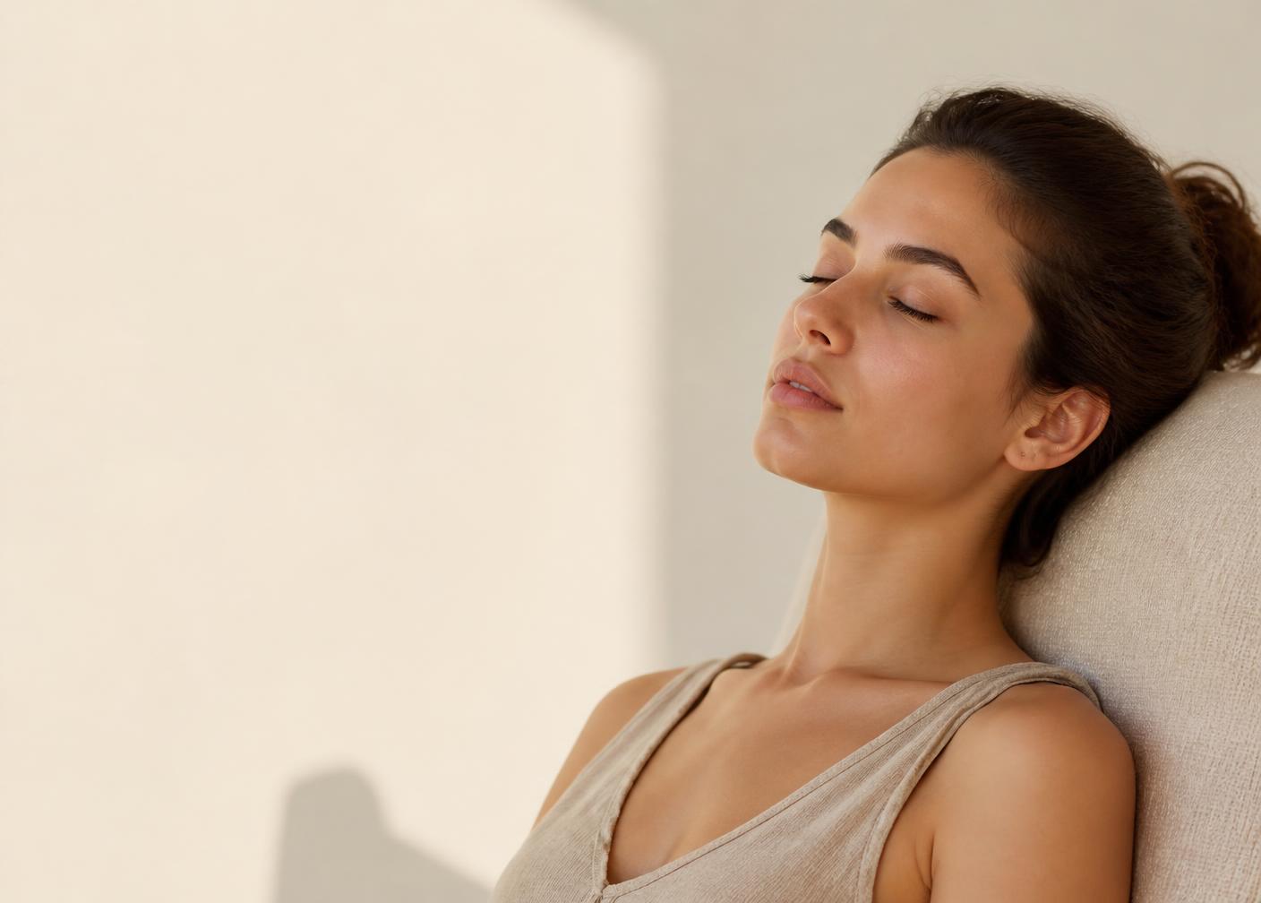 Calm patient resting comfortably
